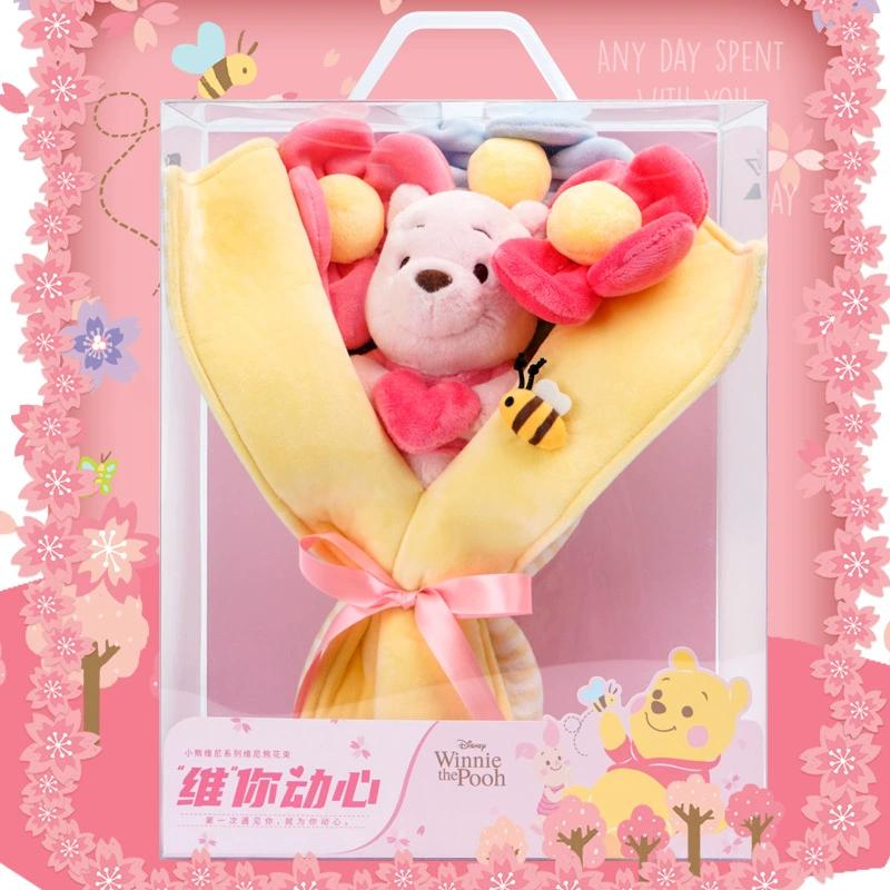Authentic New Potdemiel Lovely Strawberry Bear Doll Bouquet Series To Send Female Boyfriend Couple Doll Christmas Gift