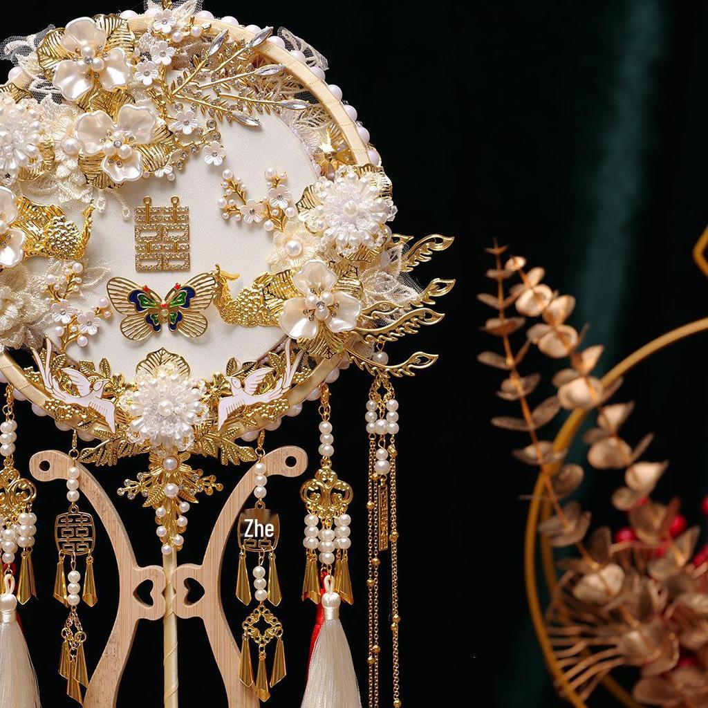 Handmade DIY Chinese Bride Fan Gift for Friend's Wedding
