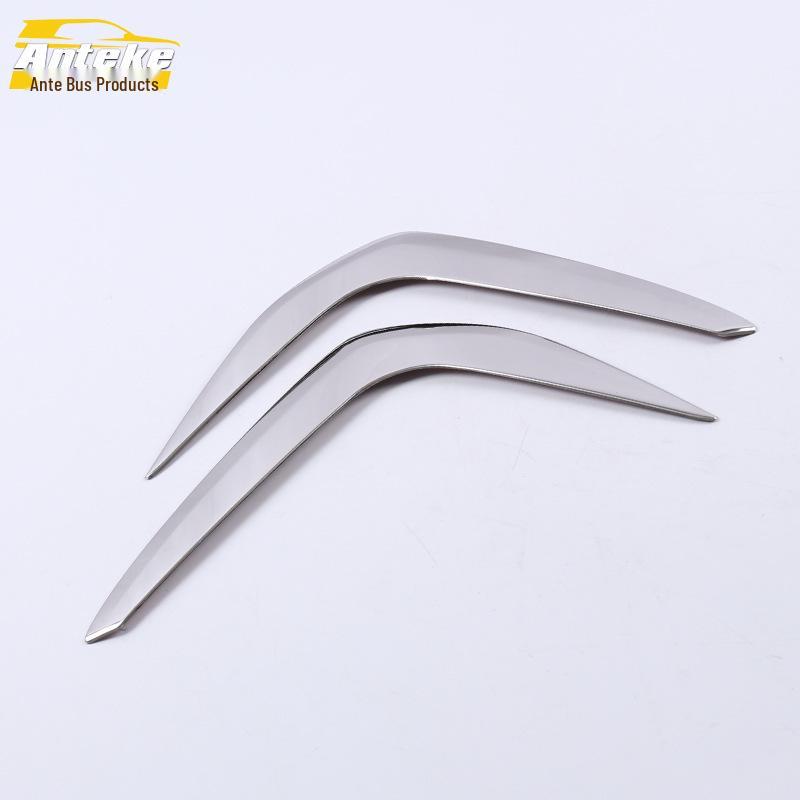 Wolando Front Fog Light Trim: Stainless Steel Bumper Guard for 18 Models