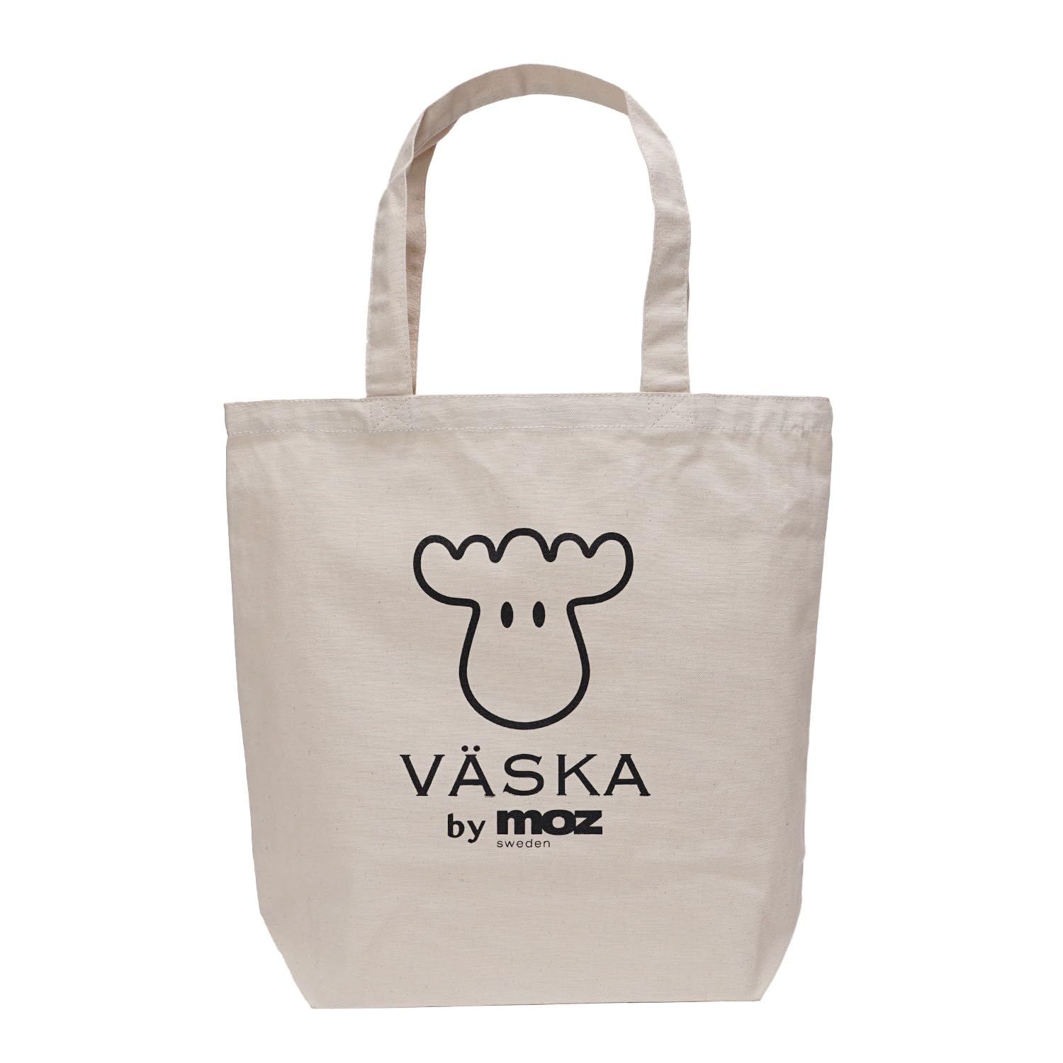 

VASKA by moz Lightweight Canvas Tote Bag for Men and Women, Unisex, A4 Document Bag, Eco Bag, Lesson Bag, VSHE-03A, Natural