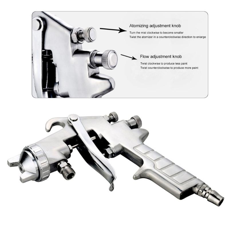 Siphon Feed Sprayer Guns for Piant with 2mm Nozzle, 1000cc Cup  for Car & House Painting Pneumatic Sprayer