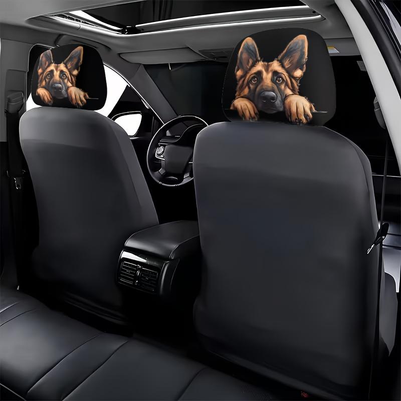Hütehund und Border Collie Aufdruck Auto Sitz Kopfstützenbezüge - Modelle, Einfach zu Installieren und zu Entfernen, Leicht zu Reinigen,