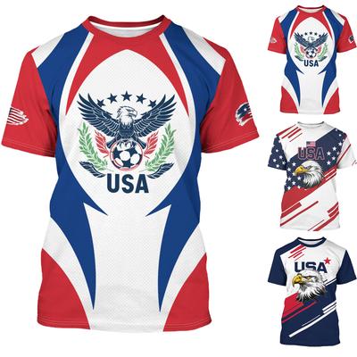 Unisex Retro Street Style Soccer Fan Jersey Lightweight Breathable Fabric Crew Neck Short Sleeve Tee for Sports and Casual Wear
