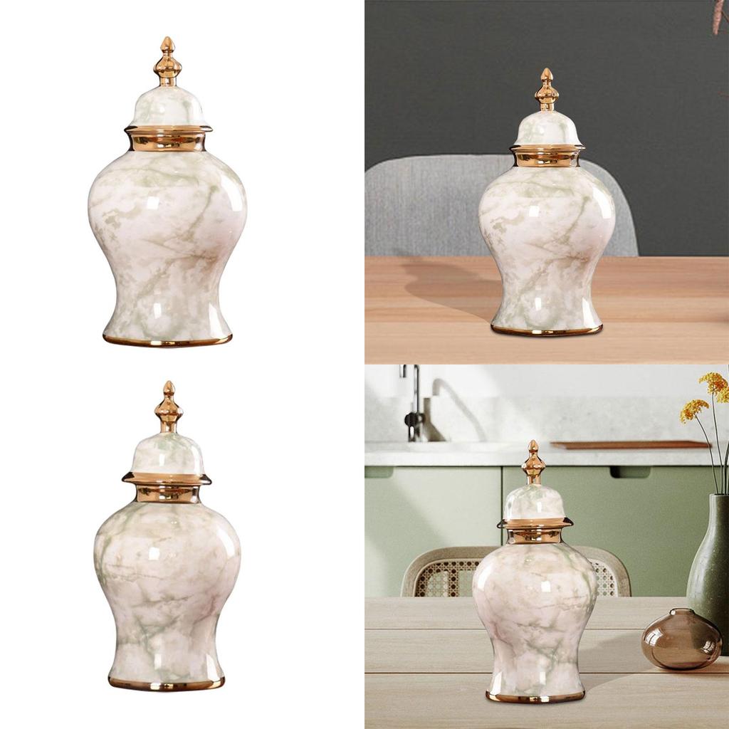 Ceramic Flower Vase Ornament ,Floral Arrangement ,Storage Jar ,Traditional Porcelain Storage for