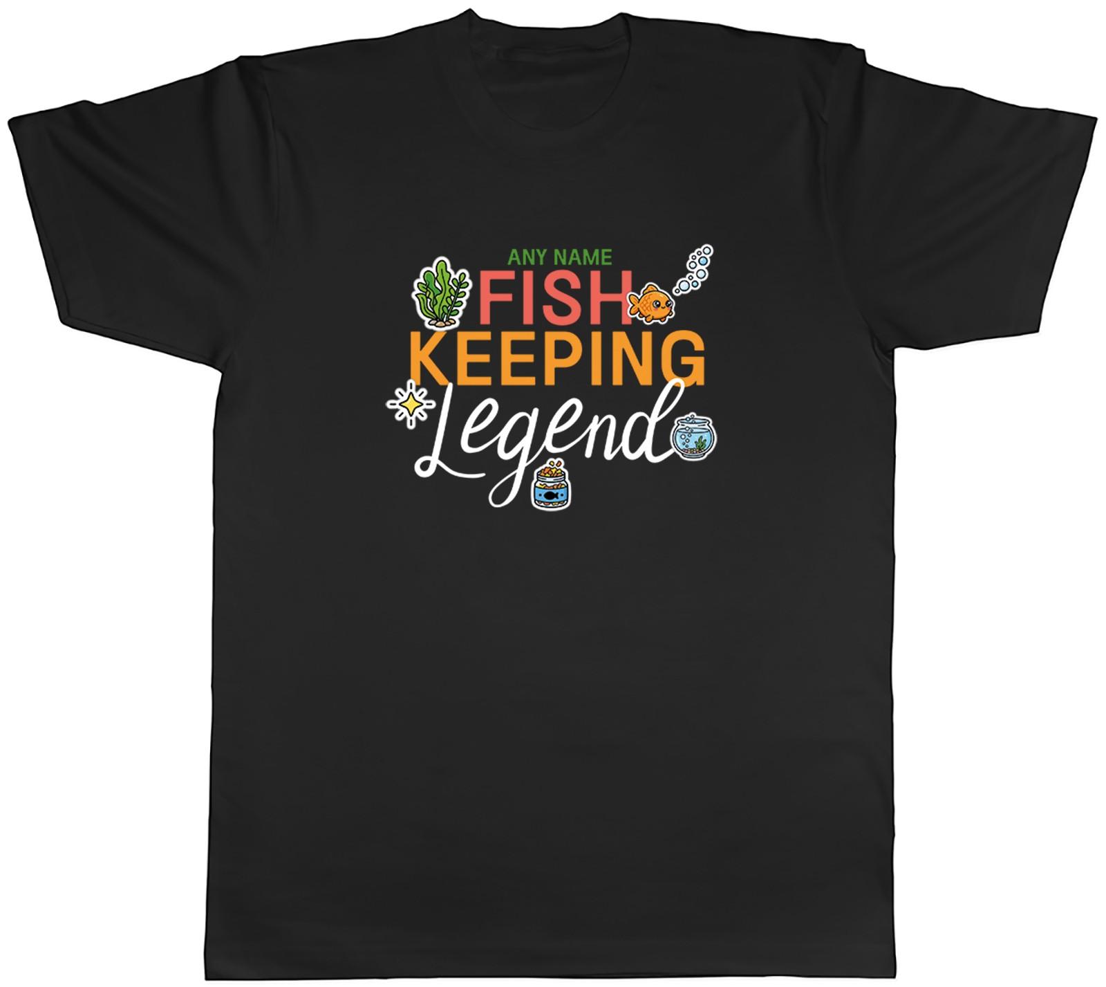 Personalised Fish Keeping Legend Mens T-Shirt Tee Gift Top M