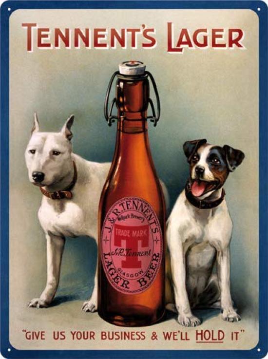 

TIN SIGN Tennents Lager