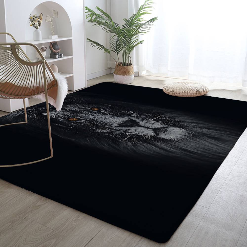 Animal Lion Carpet Bathroom Anti-slip Mat Door Mat Home Decoration Mat Entrance Door Mat Scratch-resistant Door Mat
