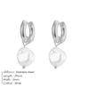 EMANCO Freshwater Pearl Earrings Stainless Steel Women's Jewelry Chain Drop Pierced Earrings Pearl Jewelry Set Gift Wholesale