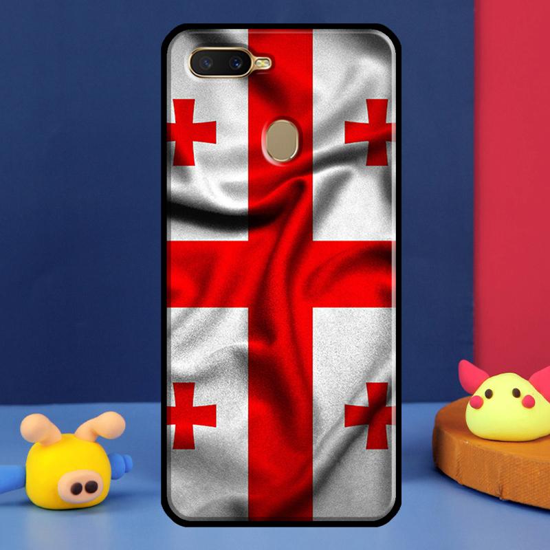 

Georgia Flag Case For Oppo A98 A78 A58 A15 A16 A17 A5 A9 A91 A52 A72 A76 A96 A74 A94 A54 S A57 A77 Cover OPPO A74 5G