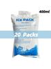 200ml/400ml 20pcs Reusable Gel Ice Packs Cold Compress for Drinks and Food Storage - Great for Summer Outdoor Activities and Rel
