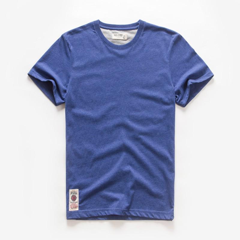 Solid Color Men's Short Sleeve Round Neck T-Shirt, Washed and Brushed, Available in Plus Sizes.