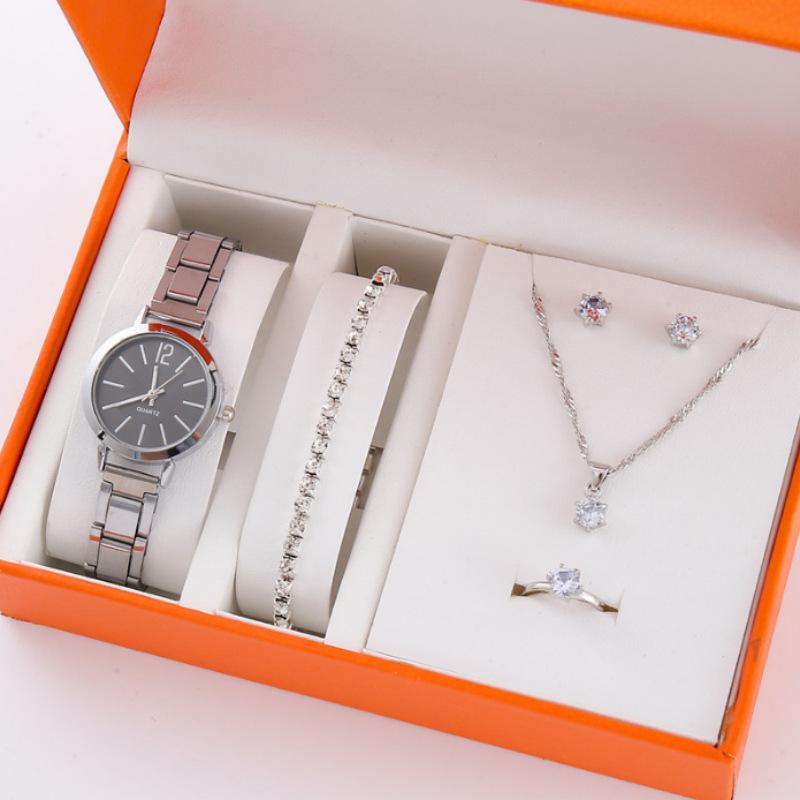 Popular Women'S Watches Supply Five-Piece Set Diamond Women'S Watches Women'S Fashion Roman Quartz Watches