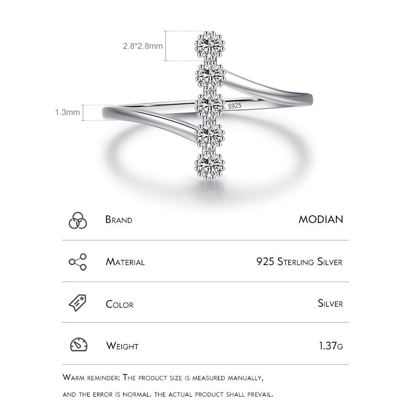 MODIAN Authentic 925 Silver Fashion Delicate Finger Rings For Women Wedding Engagement Fine Jewelry Anel Accessories