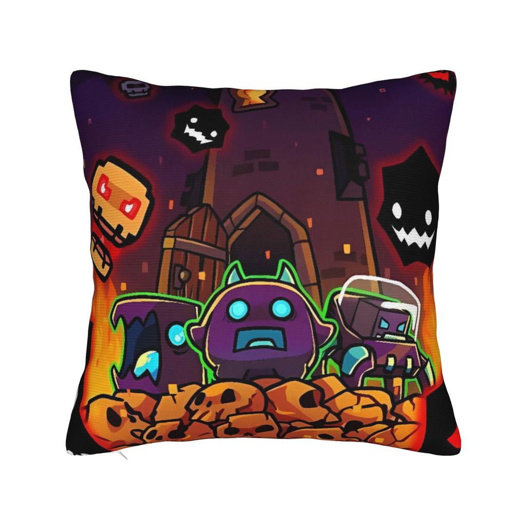 Geometry Dash Gaming Game Pillow Case Soft Pillow Cover For Living Room Sofa Vintage Cushion Cover