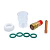 TIG Welding Torch Set Glass Cup Collet Gas Lens 1.6mm/2.4mm Welding Nozzle for WP17 WP18 WP26 Welding Torch