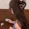 Crystal Candy Color Hollow Out Star Shark Clip Sweet Cute Hair Claw Shiny Five-pointed Star Ponytail Clip Korean Fashion Hairpin