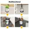Upgraded 2 In 1 Adjustable Clamp-on Cup Holder, No Drill Table Edge Mount, Anti-Fall Desk Drink Holder for Daily Use