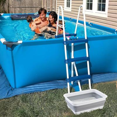 1pc Portable Foldable Foot Basin Convenient Foot Soaking Bath for Pool Beach Foldable Foot Soaking Bath for Pool Entry Ladder