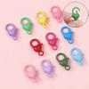 2 Pcs/bag Colourful Handmade DIY Keychain Zinc Zinc Alloy Spring Buckle 27MM Bag Pendant Accessories  Women