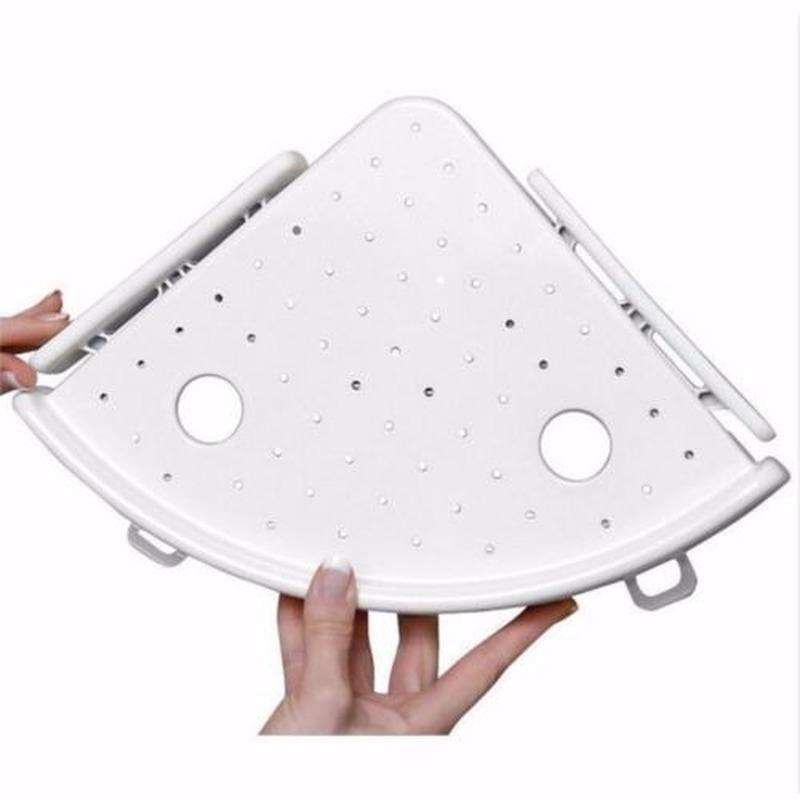 Household Bathroom Corner Storage Holder Wall Mounted Triangular Shower Shelf Suction Cup Shampoo Soap Stuff Storage Rack