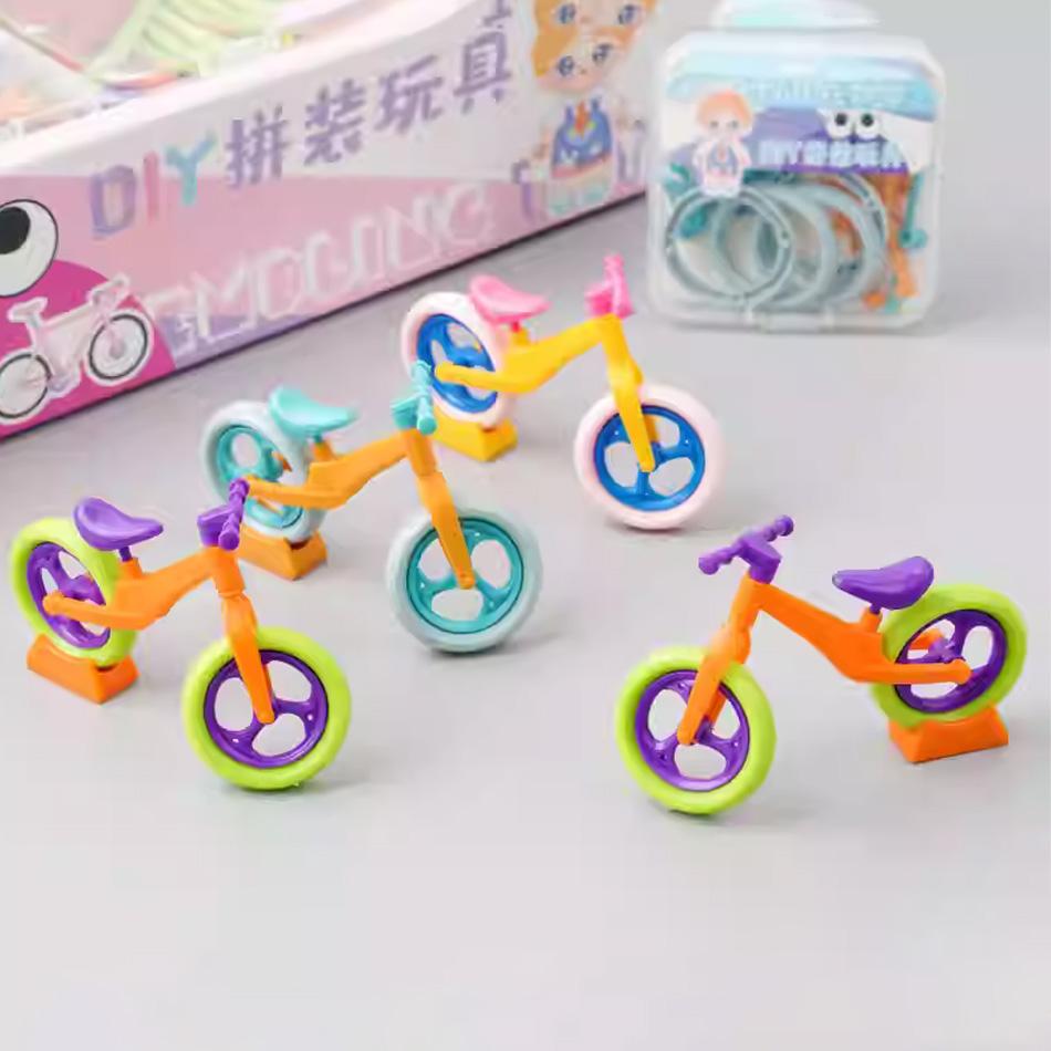 24 Style Diy Mini Radish Car Model Puzzle Assembly Toy Children'S Finger Bicycle Ornament Detachable Educational Holiday Gift