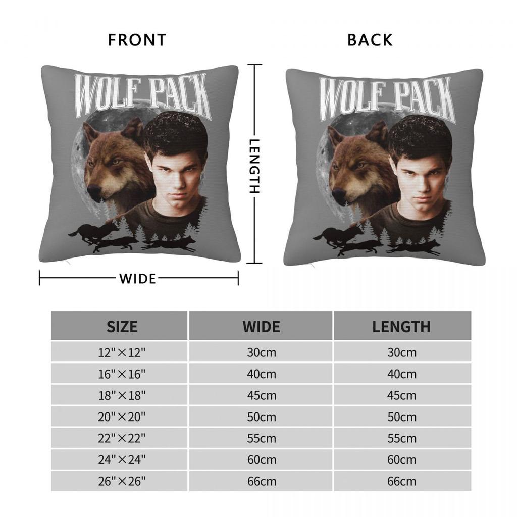 The Twilight Saga Jacob Wolf Pack Girls Muscle Pillowcase Polyester Cushion Cover Gift Pillow Case Cover Home Square 40X40Cm