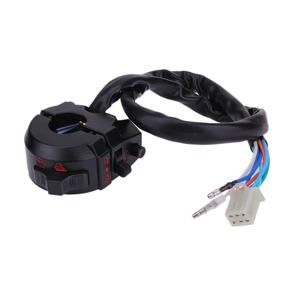 Motorcycle Motorbike ATV Handlebar Left Side Control Switch High/Low Beam Light Turn Signal Horn Switches for Honda XL XR