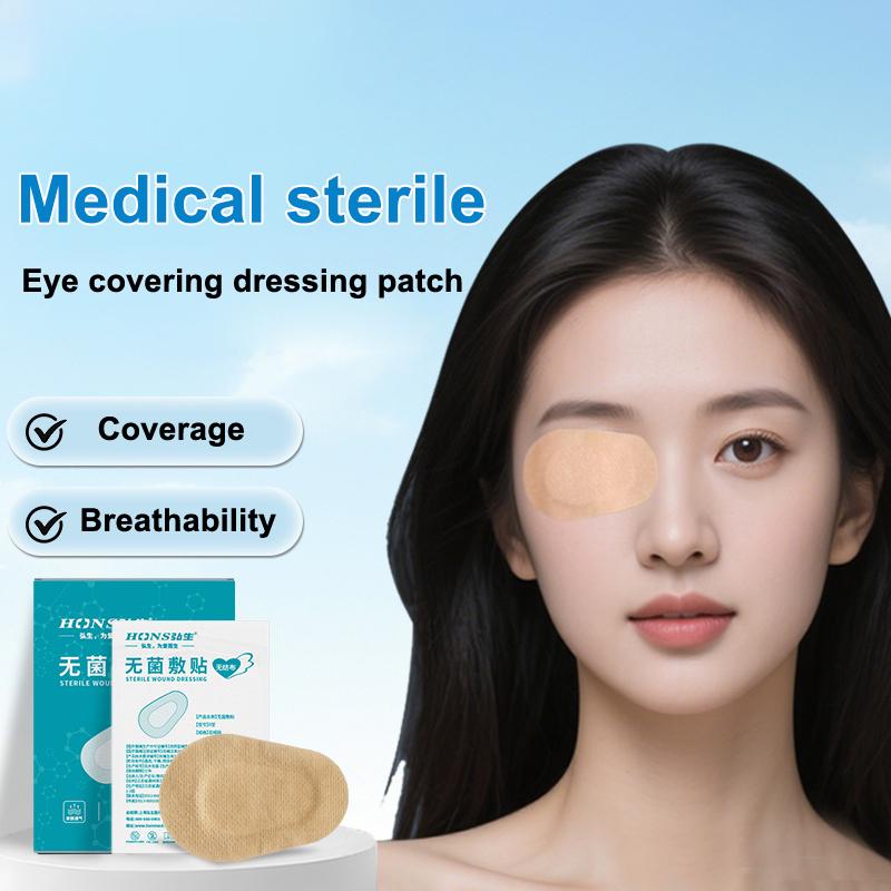 5Pcs Medical Eye Patches Postoperative Sterile Adhesive Light Blocking Eye Pad Eyesight Protection Amblyopia Correction Patches