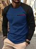 2025 Neuer Herbst Herren Rundhals Lässig Streetwear Locker und Modisch Sportbekleidung Mit Buchstabenmuster Kreatives Langarm-T-Shirt