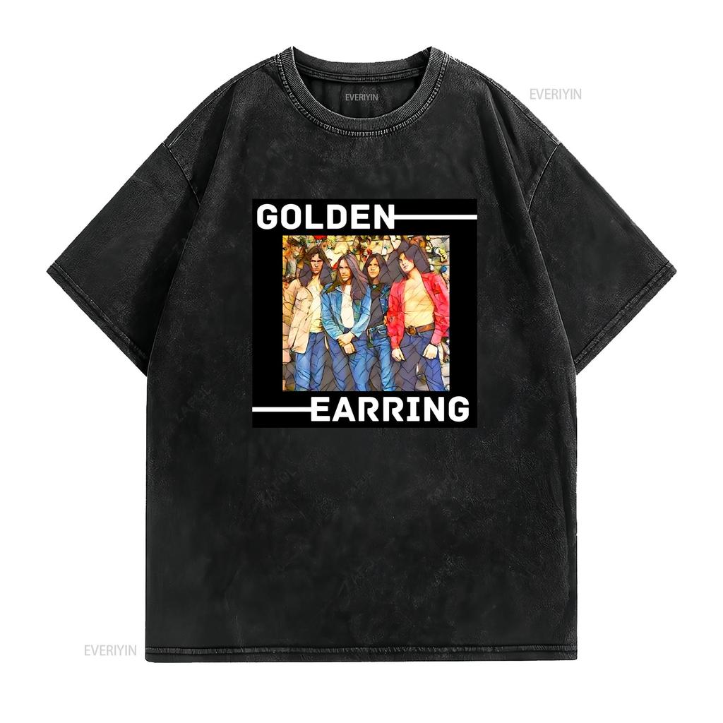 BEST TO BUY Dark Retro Golden Earring Classic Dutch T Shirt S 5XL Vintage Washed Stretched Soft Homme Slightly Unisex