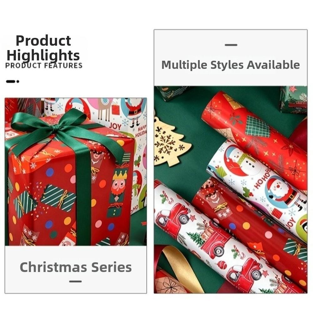 Roll Christmas Wrapping Paper for Holiday Gifts Gift Wrapping Paper  Festive Party Supplies