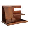 Phone Docking Station Wood Multifunction Key Wallet Stand Glasses Storage Holder for Desktop