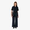 [lacoste] Women's Linen Elastic Waist Wide Pants HF611E-56GHDE