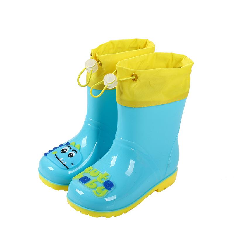 2025 new waterproof bundle cartoon dinosaur rain shoes children children girls baby children water shoes non-slip