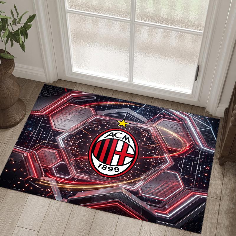 AC Milan Design Crystal Velvet Carpet Cozy Non?Slip Printed Rug For Bedroom Living Room Entrance