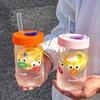 Cute Bubble Boba Pearl Milk Tea Солом'яна пляшка для води з високим вмістом боросилікатного скла, термостійке, герметична, кавова чашка для соку, посуд для напоїв