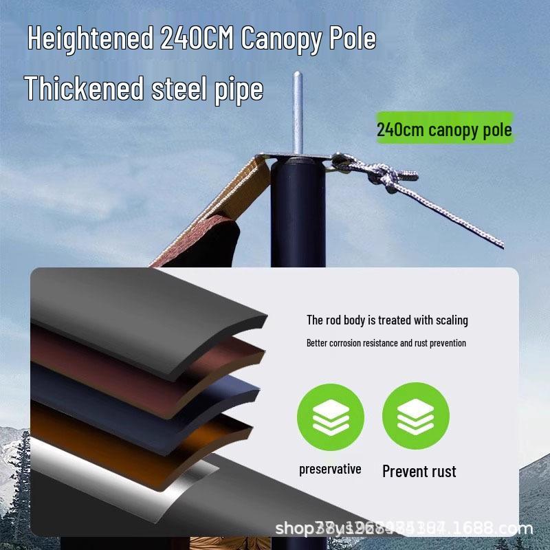 Ice-Cooling Black Tarp: Portable Outdoor Camping Sunshade & Rain Protection Sail 3x3m Rectangle