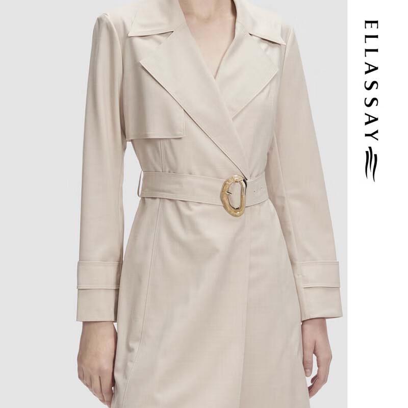 ELLASSAY Women's Slimming Mid-Length Trench Coat