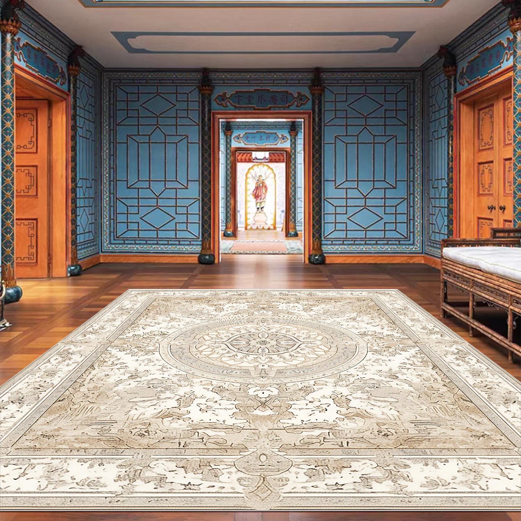 

Classical Persian Carpet Large Area Rug Washable Absorbent Floor Mat for Living Room Kitchen Lounge Home Decor 60*90cm