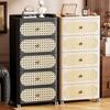 Nordic Style Movable Storage Cabinet with Drawers for Living Room or Bedroom