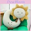 Moon Face Sun Plush Pillow With Soft Pp Cotton For Living Room Decor