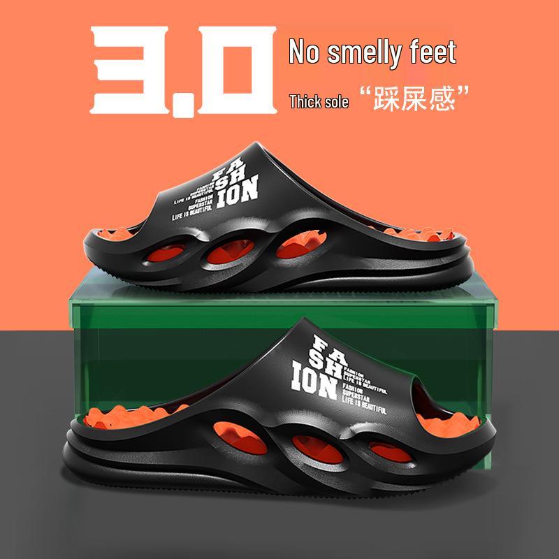 Men's Outdoor Coconut Beach Flip-Flops: Trendy, Non-Slip, Odor-Resistant Summer Slippers for Cool Comfort