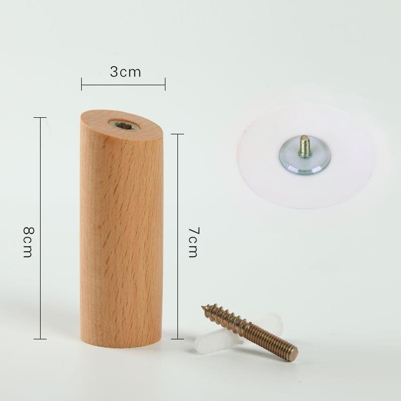 Dřevěný háček na zeď Bukový závěsný Věšák na dveře Věšák na klíče Klobouky Tašky Stojan Ořechový háček na kabáty Domácí organizace Dekorace Doplňky Nástroj