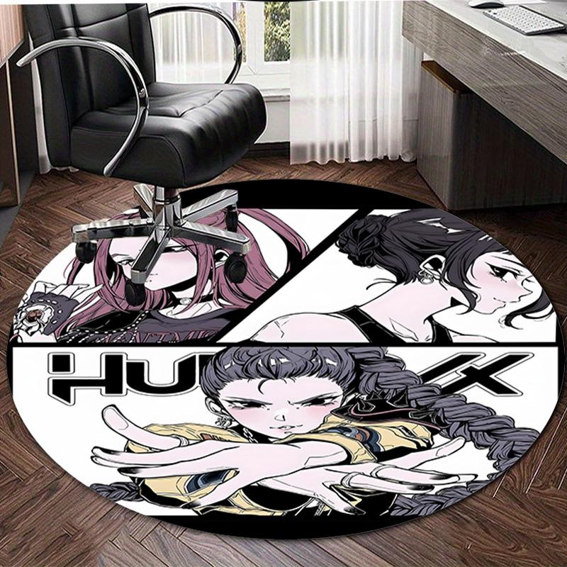 1pc KPop Demon Hunters10 Design Printed Area Round Carpet for Bedroom Living Room Home Decor Rugs Mat Non Slip Mat Rug for Bedside