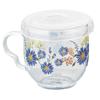 Yamaka Shoten X Language of Chamiel Tea Set Mug with Lid and Tea 8 X Hibiya Kadan Day Birthday Made In HIBIYA-KADAN "The Flowers Peacock"