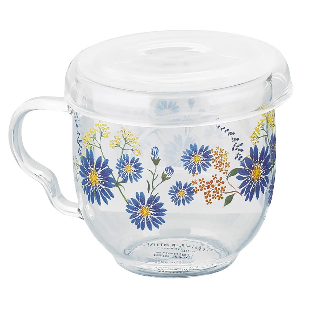 Yamaka Shoten X Language of Chamiel Tea Set Mug with Lid and Tea 8 X Hibiya Kadan Day Birthday Made In HIBIYA-KADAN "The Flowers Peacock"