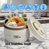 Stainless Steel Lunch Box for Office Workers and Students Multi-Layer Sealed Rice Container Microwave Safe Meal Prep Bento