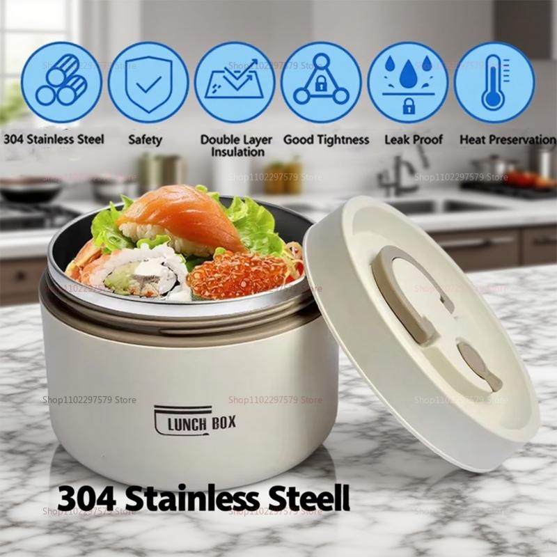 Stainless Steel Lunch Box for Office Workers and Students Multi-Layer Sealed Rice Container Microwave Safe Meal Prep Bento