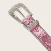 Y2K Rhinestone Belts Zinc Zinc Alloy Waistband Simple Blingbling Belt  Women