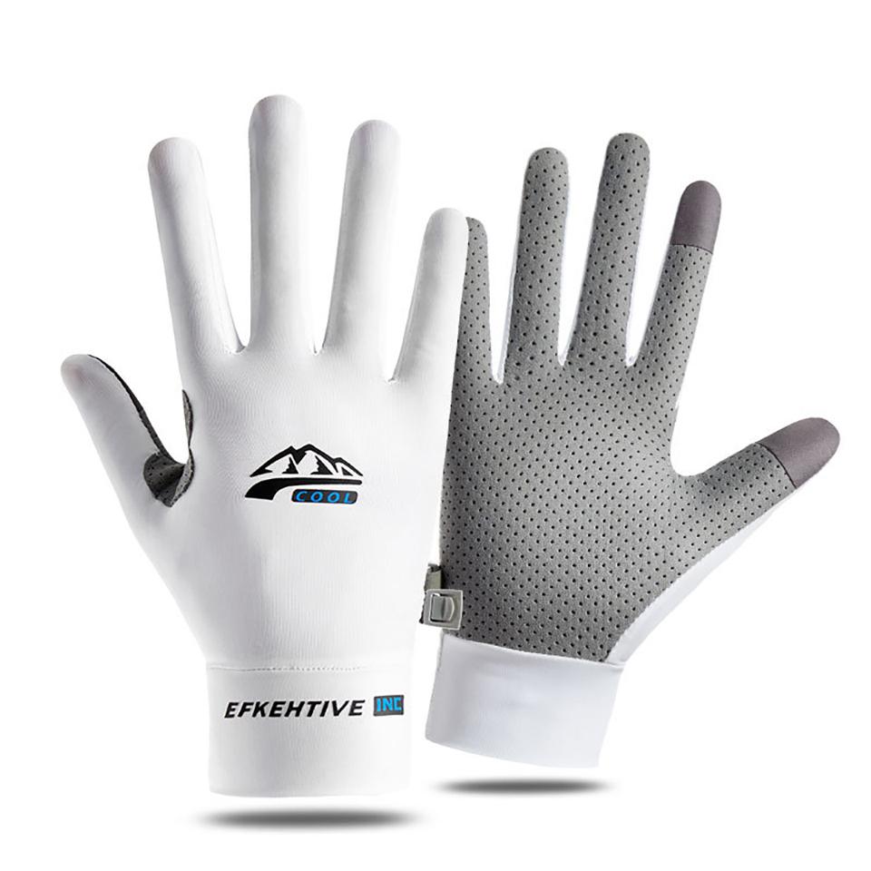 

Перчатки для рыбалки с защитой от солнца Ice Silk Sports Велоспорт Бег Рыбалка Перчатки унисекс Противоскользящие дышащие перчатки с защитой от ультрафиолета L